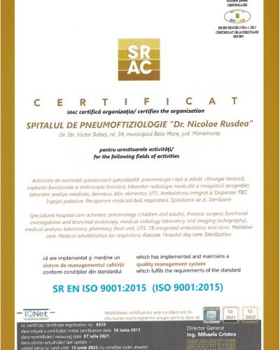 Certificare ISO 9001:2015